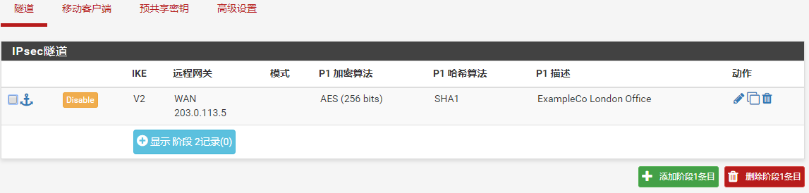 pfSense book之IPsec 站点到站点连接示例_pfsense ipsec 站点到站点_06