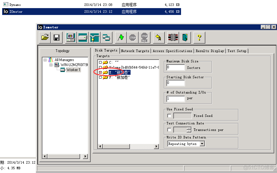 windows下测试磁盘读写（Iometer）_磁盘