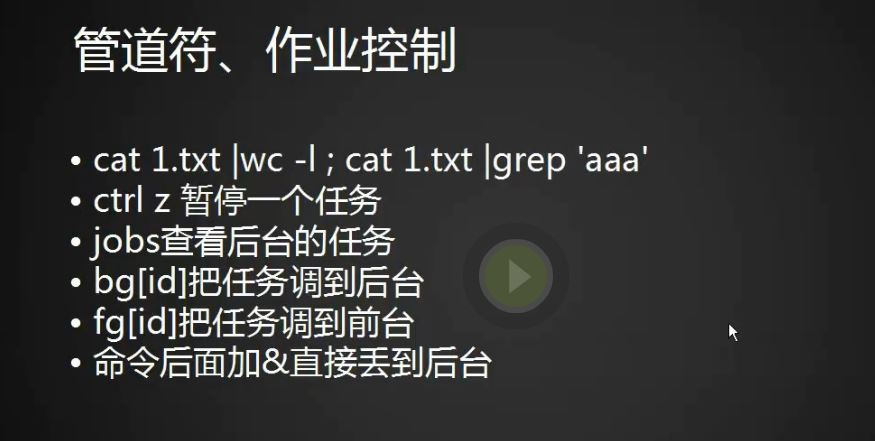 8.6 管道符和作业控制 8.7/8.8 shell变量 8.9 环境变量配置文件_作业