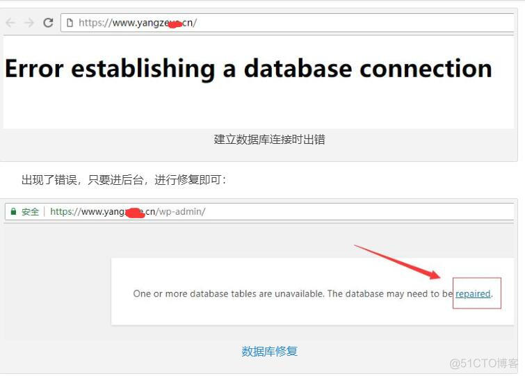 杨泽业:解决wordpress博客建立数据库连接时出错的问题_数据库出错