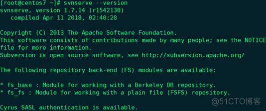 CentOS 7.5安装配置SVN_SVN