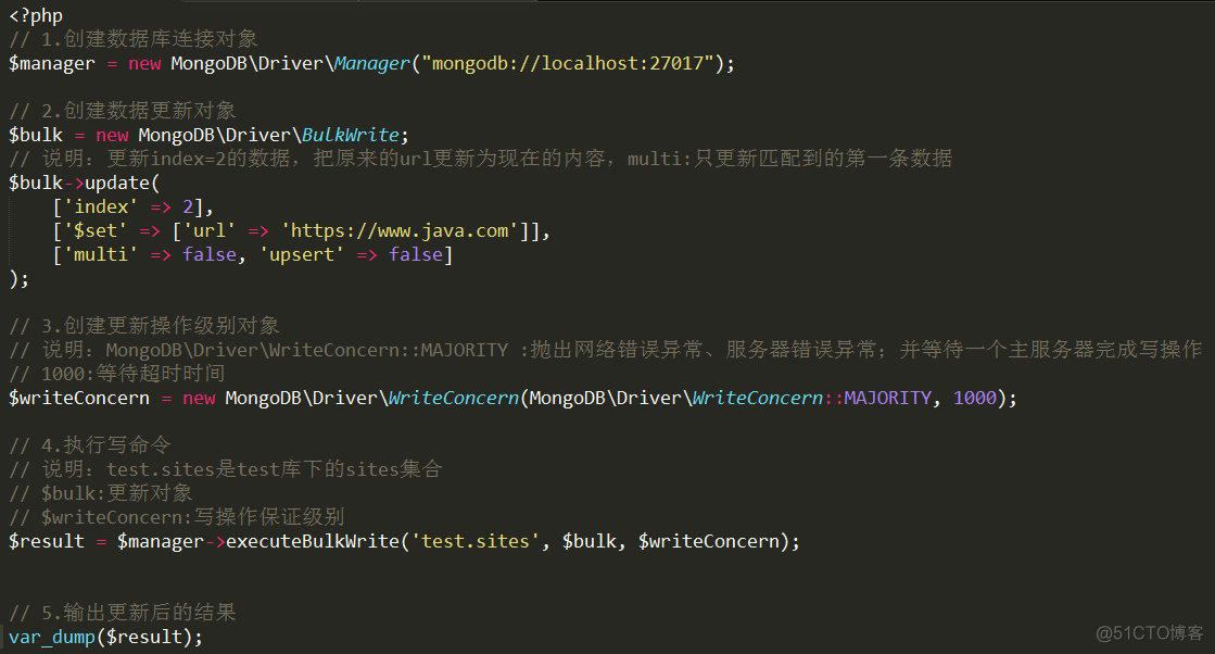 PHP7连接MongoDB进行数据更新_PHP7_02