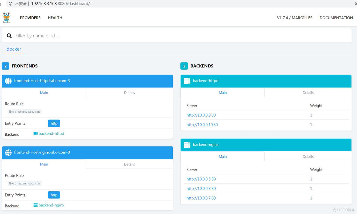 Docker Swarm集群中部署Traefik负载均衡器_traefik_07