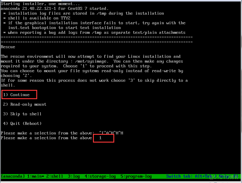 CentOS 7紧急救援模式修改root用户密码的方法_运维_04