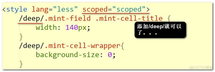 Vue 中scoped CSS 与深度作用选择器 /deep/_css