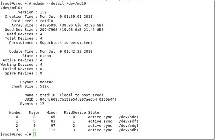 linux配置磁盘阵列raid 0、raid1 、raid5 、raid6 、raid10_linux_16