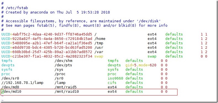 linux配置磁盘阵列raid 0、raid1 、raid5 、raid6 、raid10_服务器_18