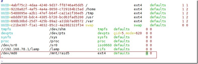 linux配置磁盘阵列raid 0、raid1 、raid5 、raid6 、raid10_服务器_10