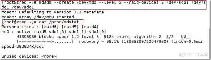 linux配置磁盘阵列raid 0、raid1 、raid5 、raid6 、raid10_raid_06
