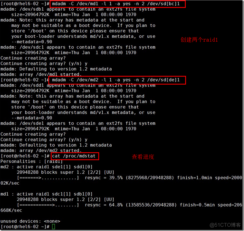 Linux中创建磁盘阵列Raid1+0_其他_04