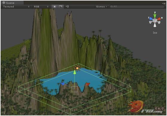 Unity3D开发：为地形添加水源和效果_地形图_26