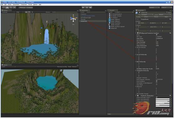 Unity3D开发：为地形添加水源和效果_地形图_18