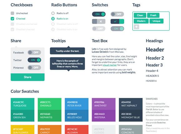 10 Free Flat UI Kits