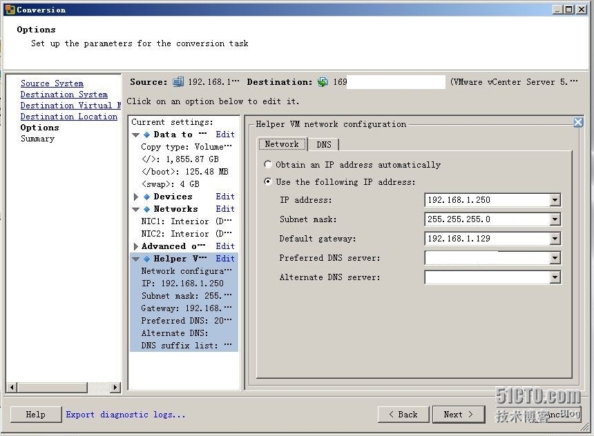 vCenter Converter Standalone 5.5 P2V抓取实验_vsphere vmware 5.5 P_07