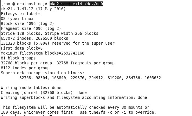 Linux基础(六)--软Raid实现_Linux_12