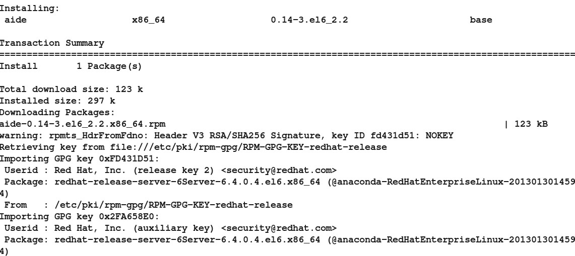 RH413--用AIDE监控文件的改变_AIDE_02