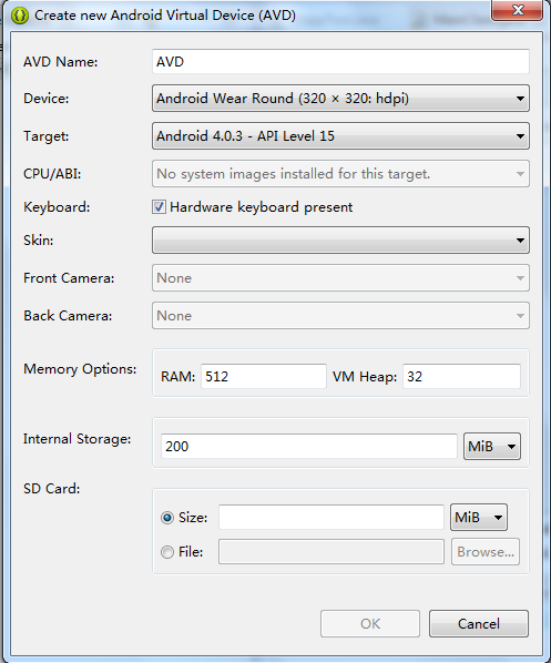 Android AVD出现"No system images installed for this target"_No system images ins