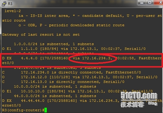 两点双向重分发引起的环路_路由表_12