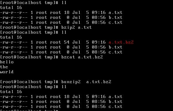 文件压缩和文件打包命令_gzip命令  bzip2命令 xz命令_02