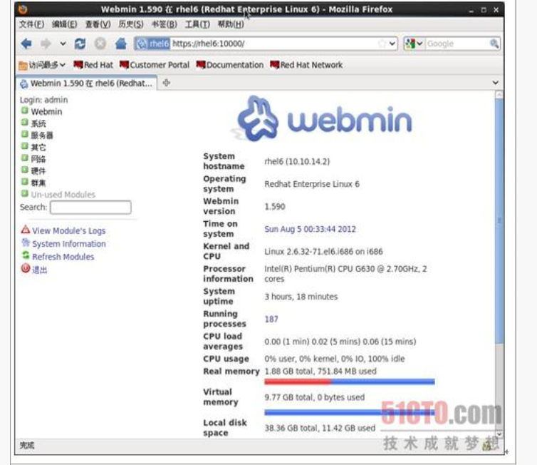 Linuxe -- Centos 下webmin 的介绍，安装与使用_操作系统_09