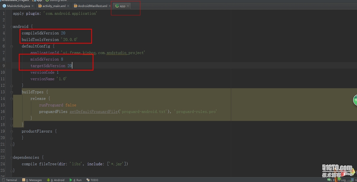 android studio Failure [INSTALL_FAILED_OLDER_SDK]解决办法_android studio