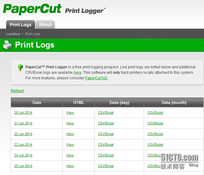 PaperCut Print Logger 免费打印机日志记录系统_打印机日志