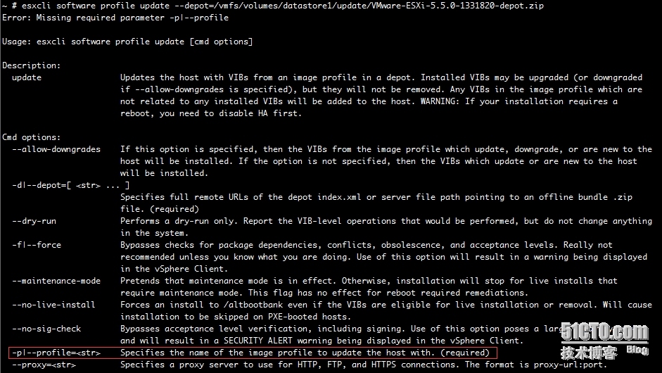 ESXI 通过esxcli命令行本地升级 从5.1 U2 升级到 5.5_esxcli  5.1升级5.5_03