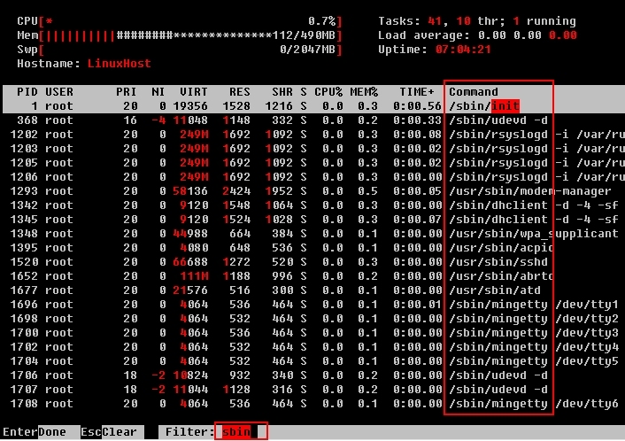 Linux下进程管理工具之（二）：htop_进程管理工具_12