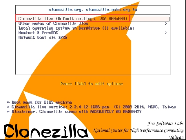 Windows2008系统克隆——Clonezilla硬盘对拷数据_Clonezilla_02