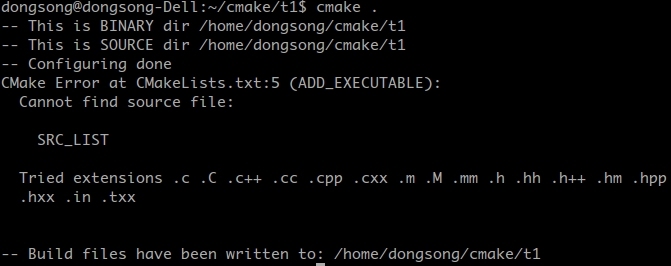 《Cmake 实践》【初试 cmake – cmake 的 helloworld】CMakeLists.txt错误_Cmake_02