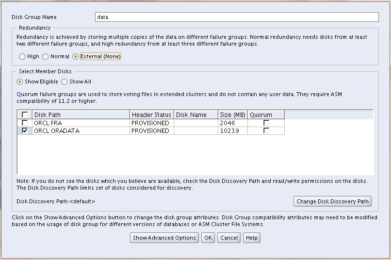 Oracle 学习之RAC(五) 创建ASM磁盘组_create asm disk_02