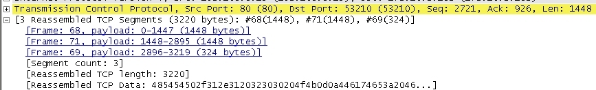关于wireshark抓包的那点事儿_TCP segment of a rea_16