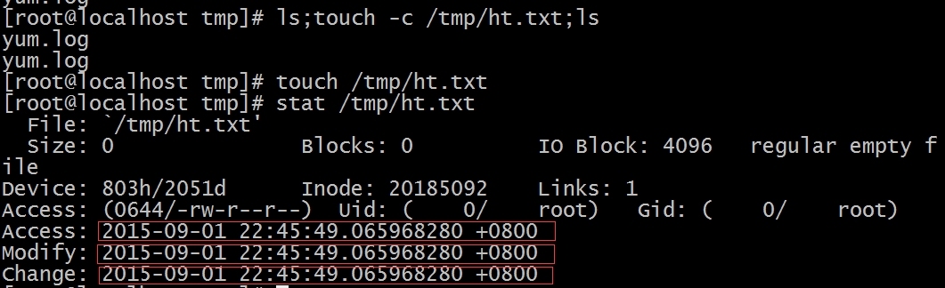 Touch 修改文件的时间戳_Touch命令修改文件的时间戳