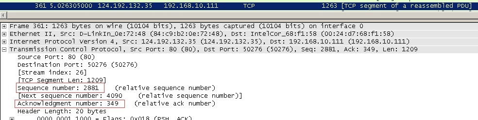 关于wireshark抓包的那点事儿_TCP segment of a rea_05
