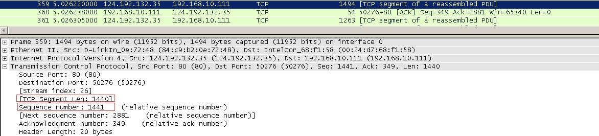 关于wireshark抓包的那点事儿_TCP segment of a rea_03