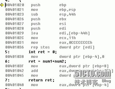 函数在实现过程内存中的压栈和出栈_知识点_05