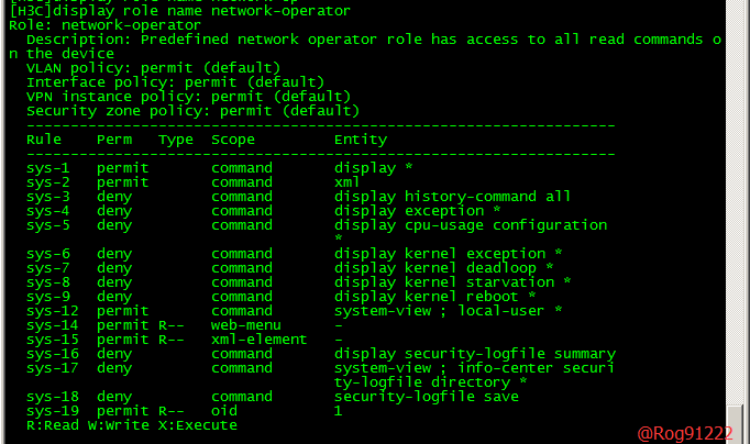 H3C MSR路由器v7 AAA本地用户权限笔记_user-role_10