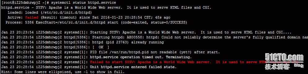 Job for httpd.service failed. See 'systemctl status httpd.service' _error_02