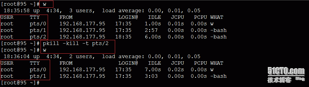在一个终端踢掉另一个终端的用户_linux系统踢出系统登陆用户_02