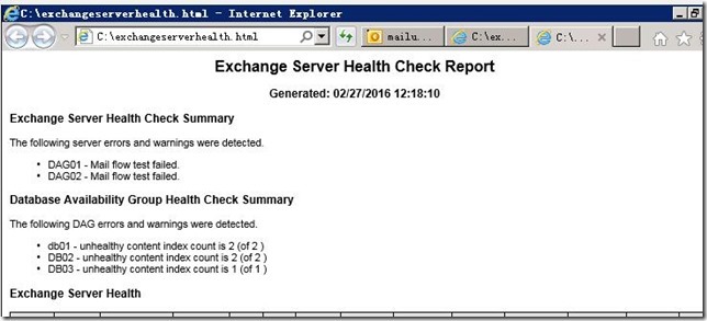 Powershell-Exchange：Generate Health Report_exchange server_10