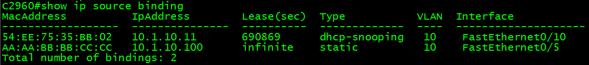 交换安全三宝（DHCP Snooping+IPSG+DAI）简单实验_DHCP Snooping_10