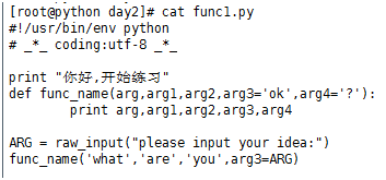 python语言中函数的传参与基本练习_关键字_02