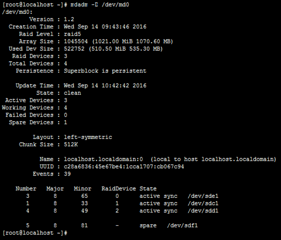 在Linux上使用软RAID模拟磁盘损坏实验_Linux_14