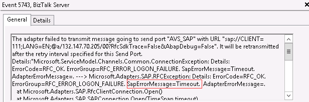 Biztalk-SAP端超时_SAP