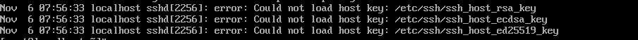 could not load host key_启动失败_02