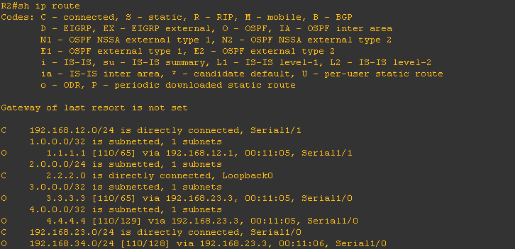 单区域 OSPF    实验 1:点到点链路上的 OSPF_路由器_06