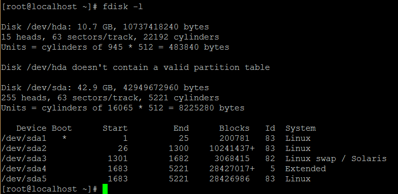 linux下新增硬盘用fdisk进行分区_linux_02