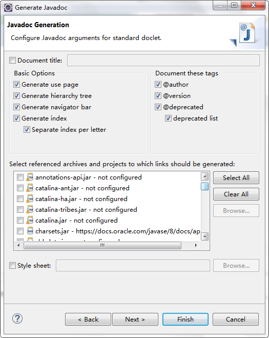 如何在Eclipse 中生成JavaDoc文档_Javadoc_04