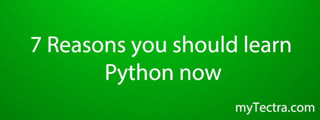 7个你现在就该学习Python的理由